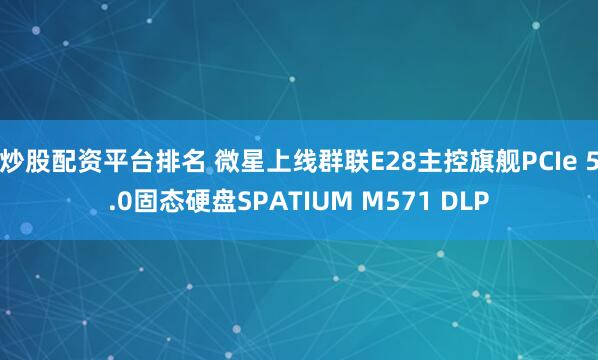 炒股配资平台排名 微星上线群联E28主控旗舰PCIe 5.0固态硬盘SPATIUM M571 DLP